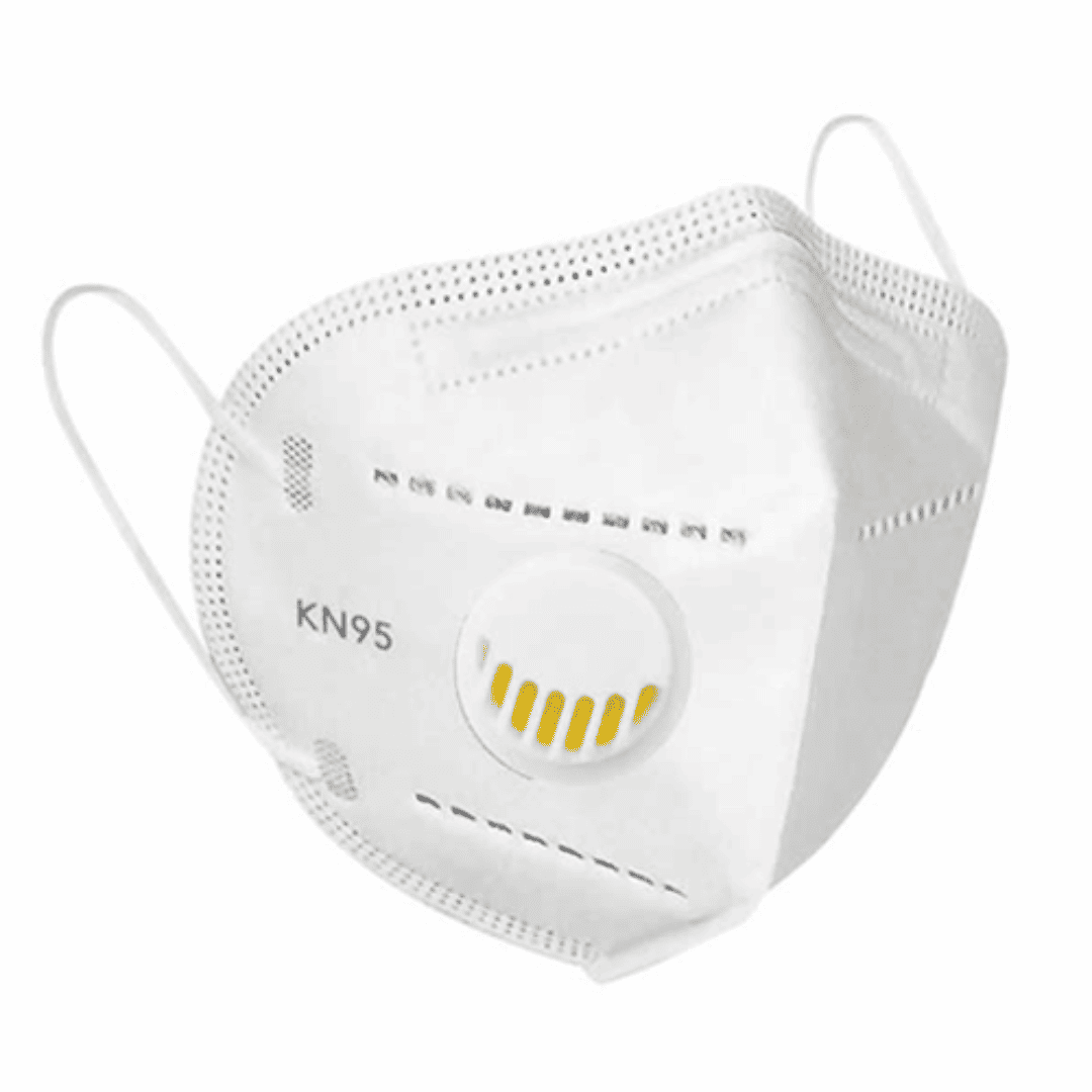 Mascarilla KN 95 con Válvula Blanco